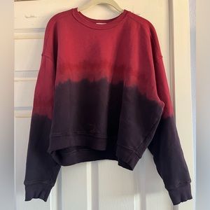 RE/DONE plum gradient crew neck sweater